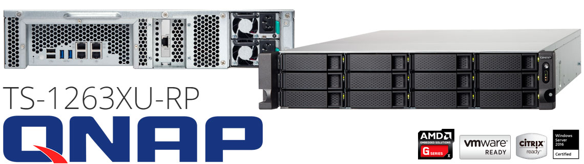 TS-1263XU-RP: NAS rackmount de 12 baias e 1 porta 10GbE integrada